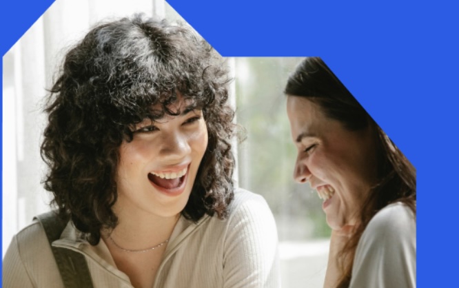 Two happy women.