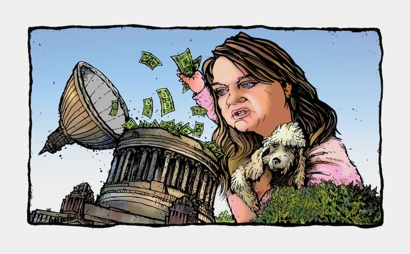 Rep. Tarra Simmons pulling $$$ from capitol dome.